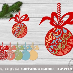 Christmas Ornament Svg, Christmas Bauble Svg, Christmas Decoration, Christmas Cut File, Christmas Laser Cut, Instant Download