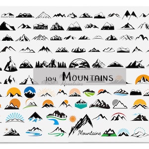 Mountains Svg, Mountain Cut File, Explore Svg, Mountain Clipart, Outdoor Svg, Landscape Svg, Mountain Cut File, Instant Download