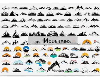 Montañas svg, archivo de corte de montaña, explorar svg, imágenes prediseñadas de montaña, svg al aire libre, paisaje svg, archivo de corte de montaña, descarga instantánea