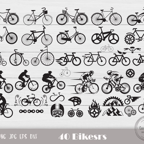 Bike Svg, Bike Cut File, Bike Clipart, Biker Svg, Mountain Bike Svg, Vintage Bike Svg, Bicycle Svg, Biking Svg, Instant Download