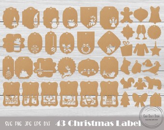 Gift Tags Svg Bundle, Christmas Tag Cricut, Christmas Labels Svg, Gift Tag Cricut, Christmas Tag Svg, Floral Tag Bundle, Gift Labels Svg