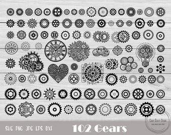 Steampunk Gears Svg, Sprocket Svg, Gears Clipart, Steampunk Svg, Steampunk Clipart, Steampunk Svg Bundle, Clockwork Svg, Instant Download