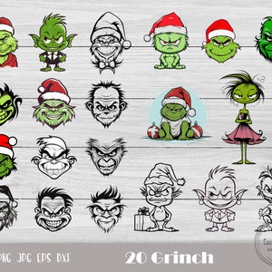 20 Grinch Svg Bundle, , Grinch Png, The Grinch Svg, Christmas Grinch Svg, Grinch Christmas, Grinch Face, Christmas Shirt, Instant Download