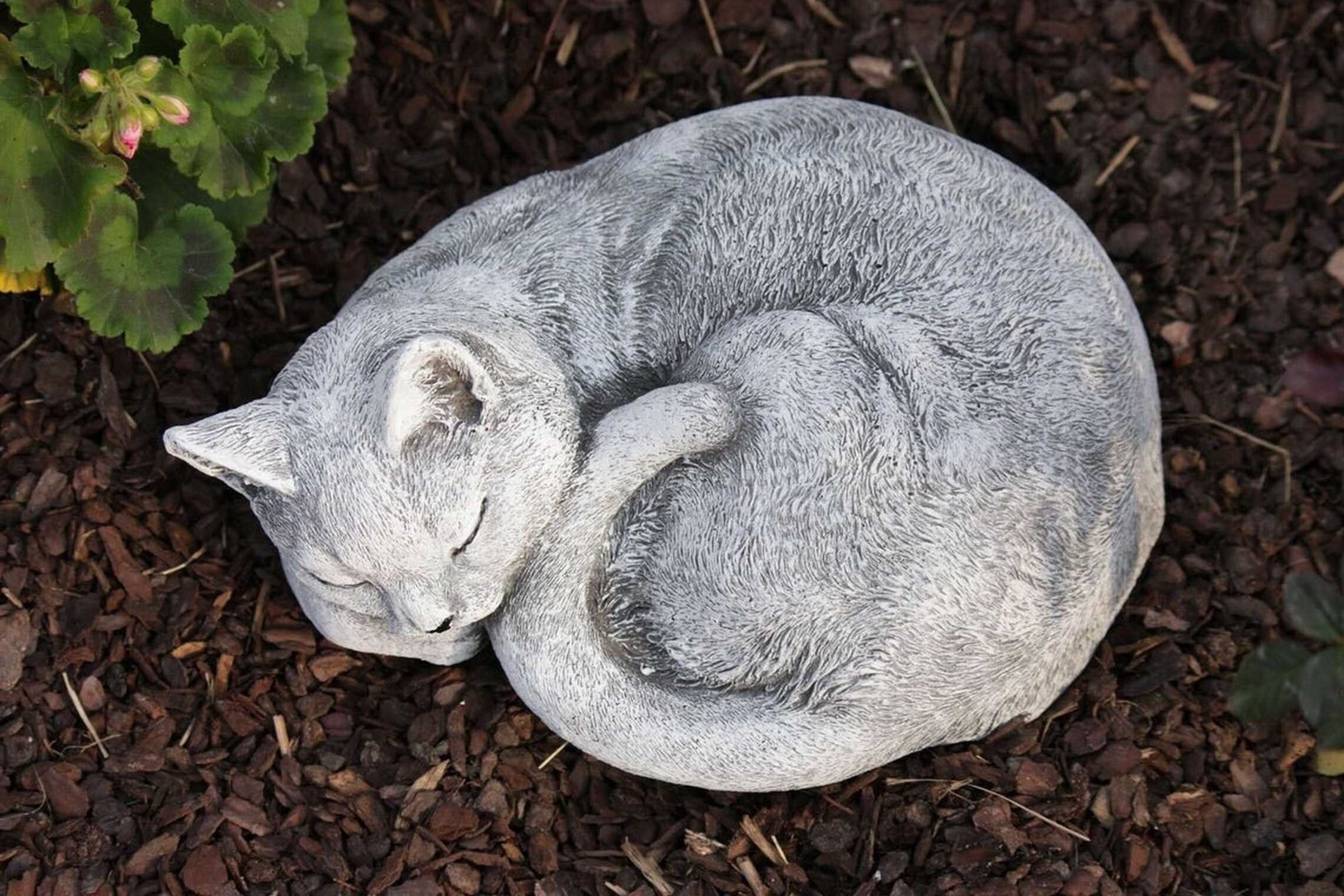 Cat Sculpture Sleeping Cat Statue Etsy