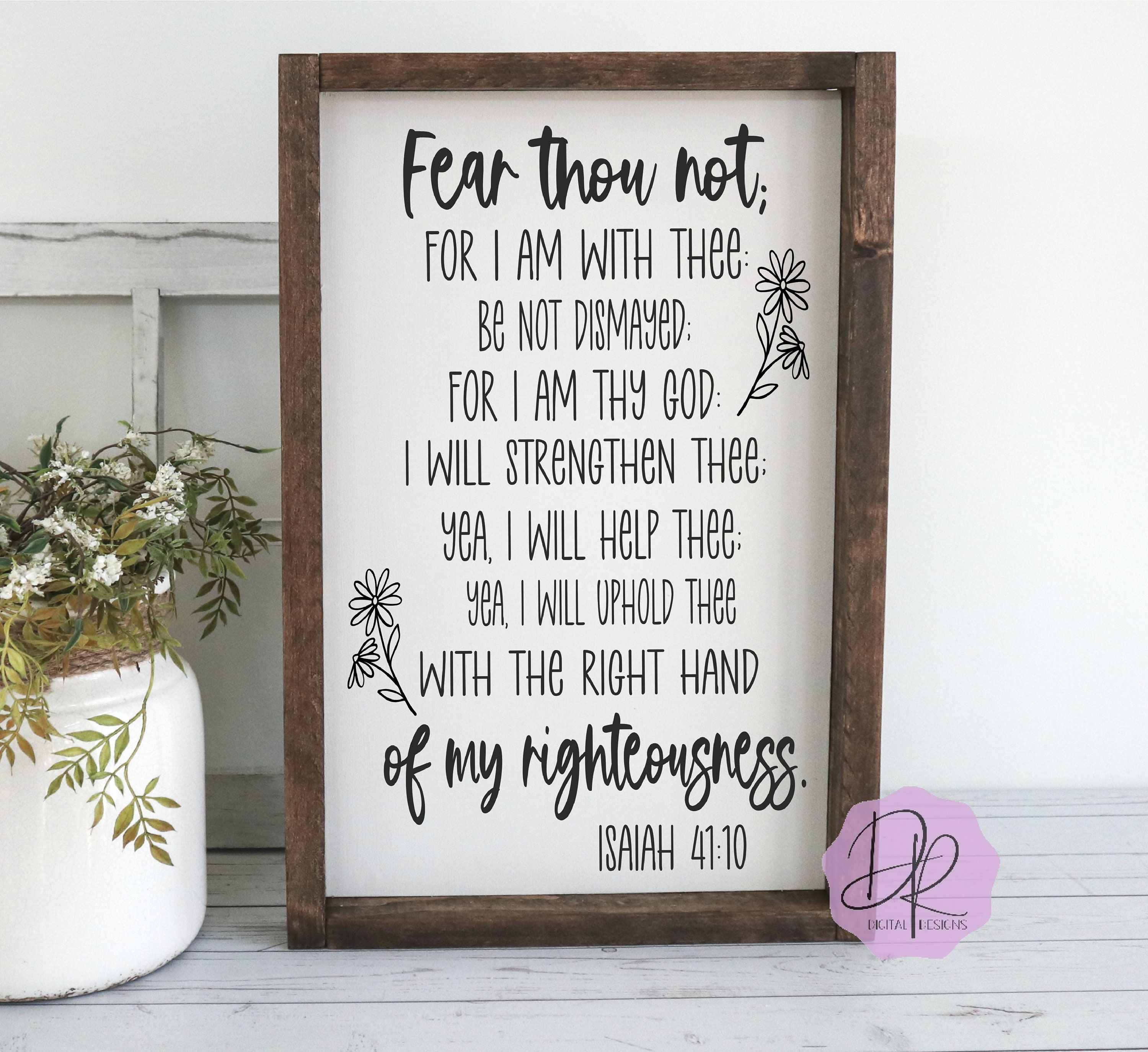 Fürchte dich nicht denn ich bin mit dir Jesaja 4110 Etsy