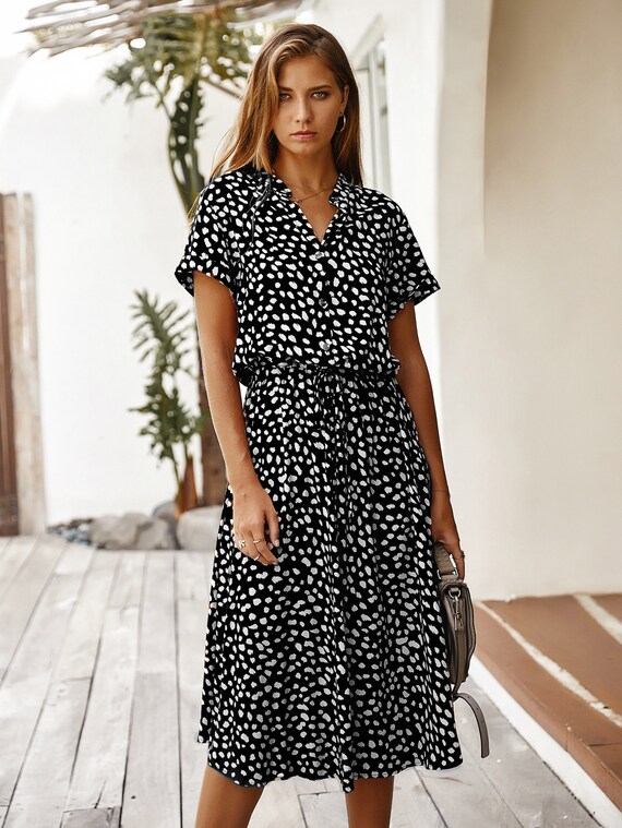 mid calf shirt dress