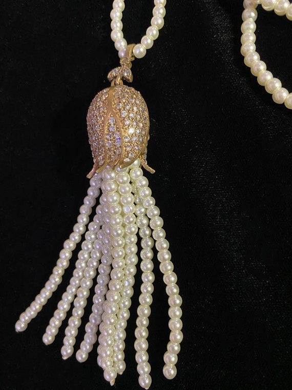 Estella Pearl Tassel Necklace - Long Pearl Tassel Necklace | Soft  Surroundings