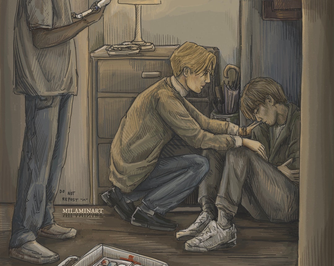 Jude and Willem in Pain a Little Life Art Print Etsy