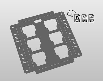 Milwaukee Packout Mounting Plate (Center 0.5.0) DXF files for plasma, toolbox, truck, UTV, CNC