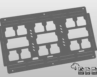 Milwaukee Packout Mounting Plate (Full 1.5) DXF files for plasma, toolbox, workshop, truck, UTV, CNC