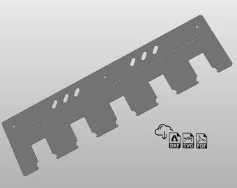 Milwaukee M18 5-Battery Locking Holder, DXF files for plasma cut, garage, workshop, toolbox, CNC
