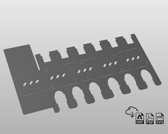 Milwaukee Cordless M18 Locking Charging Station DXF files for plasma cut, garage, workshop, drill, CNC