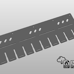 Vise Grip Rack Holder, DXF files for plasma cut, garage, workshop, welding, CNC