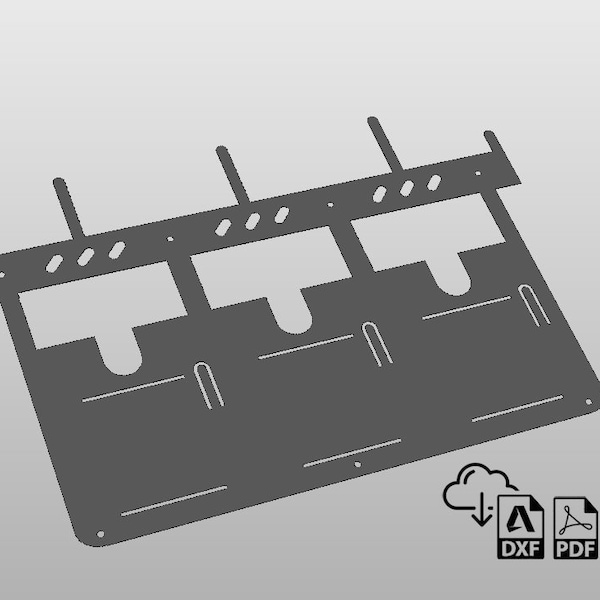 6" Angle Grinder Holder Rack DXF files for plasma cut, workshop, garage, CNC