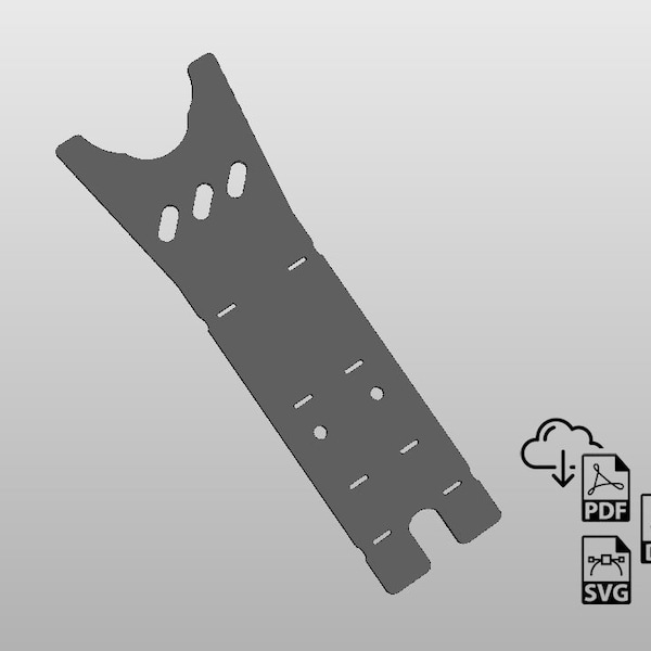 Single 4.5in or 6in Grinder Hanger Rack, DXF files for plasma, garage, workshop, welding, CNC