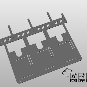 4.5&quot; Angle Grinder Holder Rack, DXF files for plasma, garage, workshop, welding, CNC