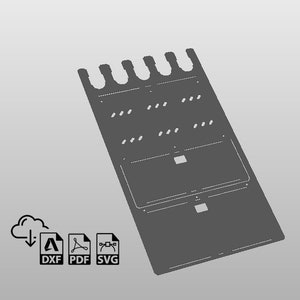 Cordless Drill Charging Storage Station Rack, DXF files for plasma, garage, workshop, CNC