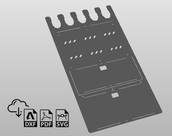 Support de station de stockage de charge de perceuse sans fil, fichiers DXF pour plasma, garage, atelier, CNC