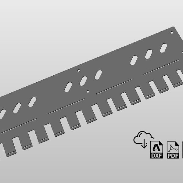 Pry Bar Tool Holder Rack, DXF Plasma cut files, garage, workshop, welding, CNC