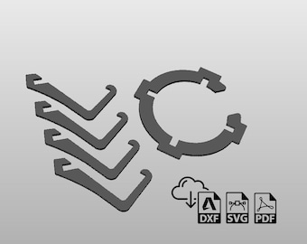 Welding Bottle Hooks DXF files for plasma cutting CNC