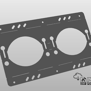 ガスシリンダーボトル 7 インチ サポートブラケット DXF ファイル (プラズマ、溶接、トーチ用)