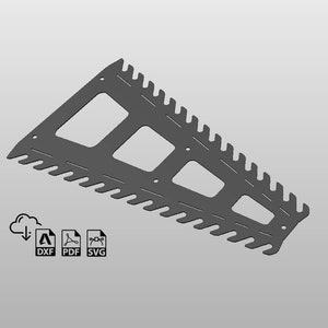 Wrench Holder 16 Tool Rack DXF files for plasma cutting, toolbox, garage