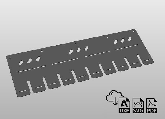 DIY Wall Mounted Metal Storage Bins (Adjustable System, DXF Cut Files)