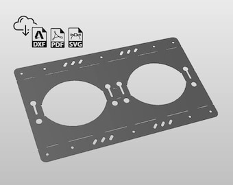 Gasflaska 9 i stödfäste DXF-fil för plasma, svetsning, brännare