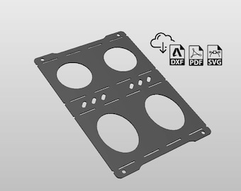 Zaklamp Dual Holder D-Cell Plasma DXF-bestand, garage, werkplaats, CNC