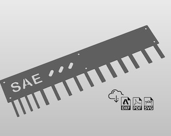 Wrench Hanger Rack SAE DXF file for plasma cutting