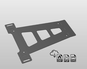 Racing Floor Jack Mount Holder DXF-bestanden voor plasma, vrachtwagen, bestelwagen, aanhangwagen, UTV