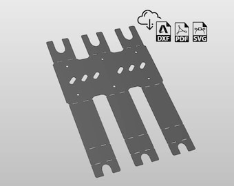 Paint Gun Holder Rack DXF files for plasma, garage, workshop, automotive paint