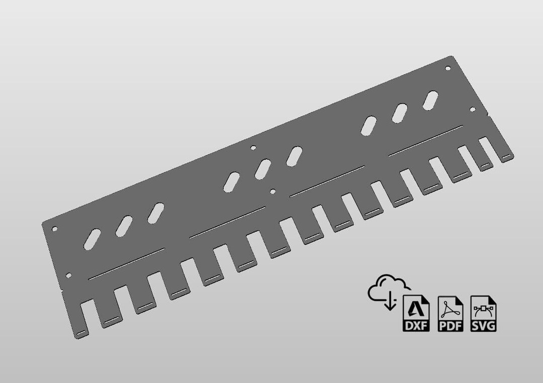 Pry Bar Tool Holder Rack, DXF Plasma Cut Files, Garage,