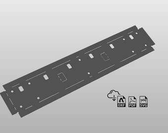 Opslag Bin System 5 Bin Wall Mount en 3,5 inch Bins DXF-bestand voor plasma gesneden, garage, werkplaats, boor, CNC