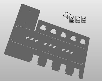 Milwaukee M18 Locking M12 Estação de carregamento de bateria DXF arquivos para plasma, garagem, oficina, furadeira, CNC