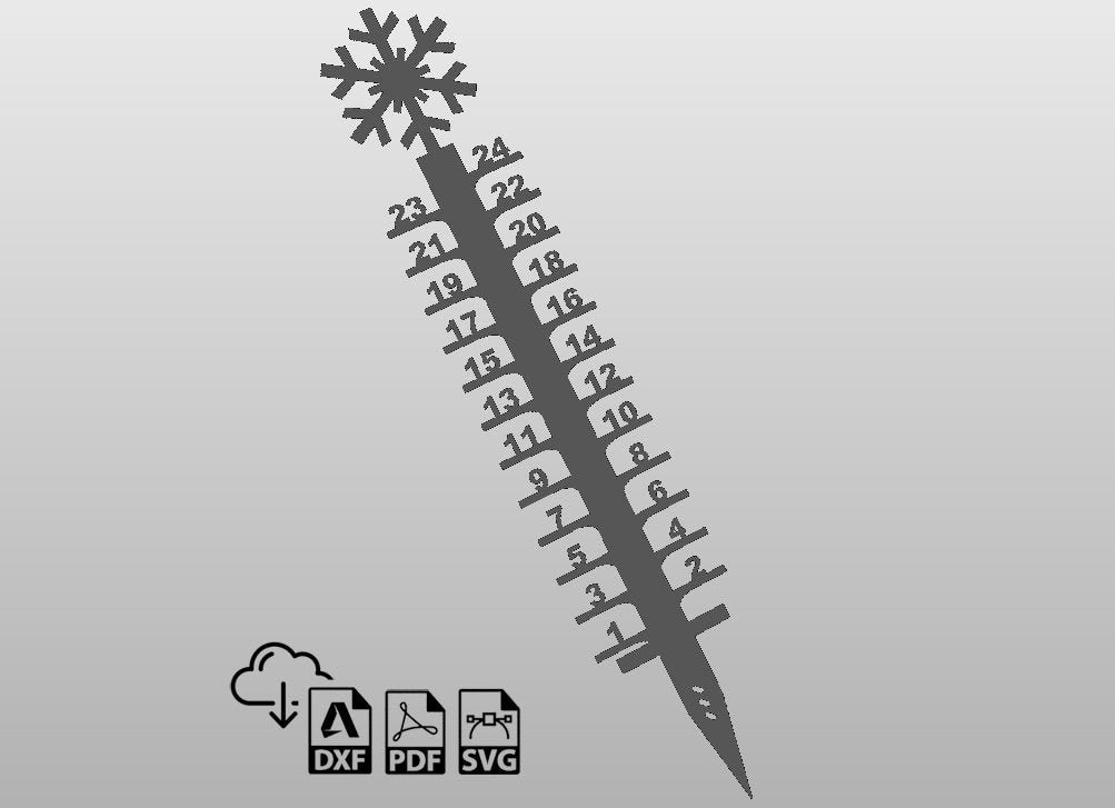 Snow Depth Gauge 24in DXF Files for Plasma CNC Etsy Australia