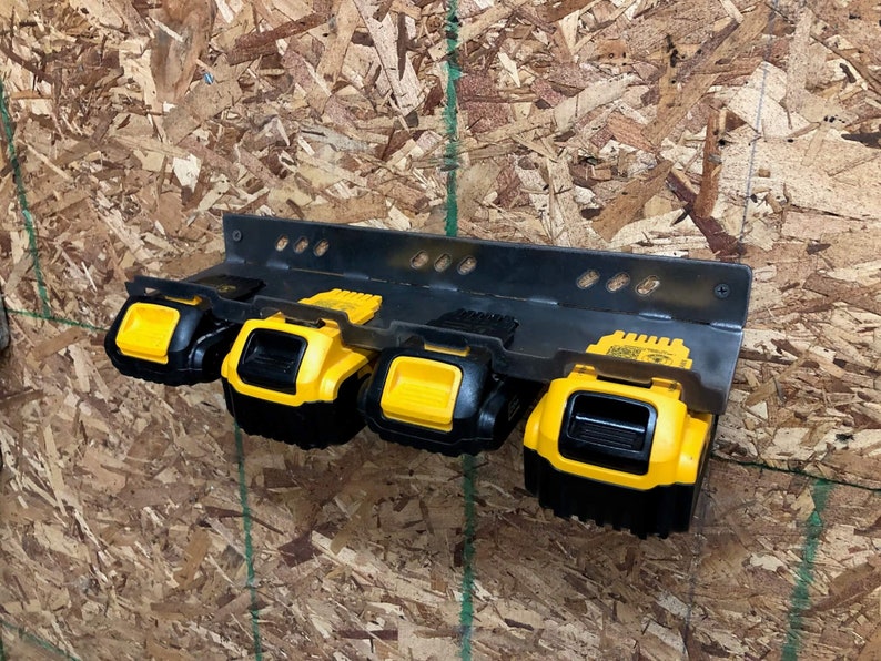 Dewalt 20v Locking Battery Holder Rack DXF File for Plasma Cut, Garage ...