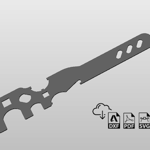 AR Armorer&#39;s Wrench DXF file for plasma cut