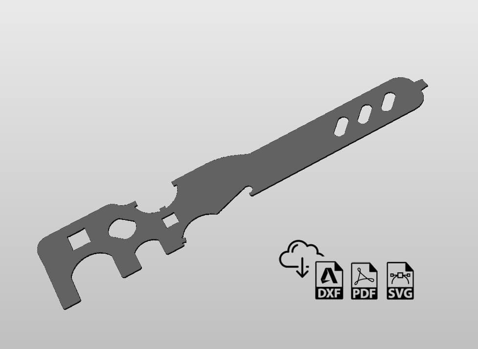 AR Armorer's Wrench DXF File for Plasma Cut Etsy
