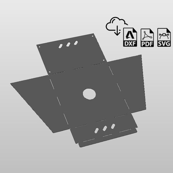 Towel Rag Box Dispenser Holder, Rag-In-A-Box Plasma DXF File, Workshop, Garage