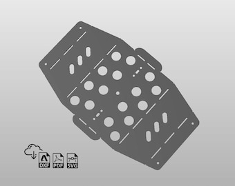 Spark Plug Storage Caddy 16 Rack DXF-bestand voor plasma, garage, werkplaats, CNC