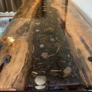 Outdoor themed epoxy River table