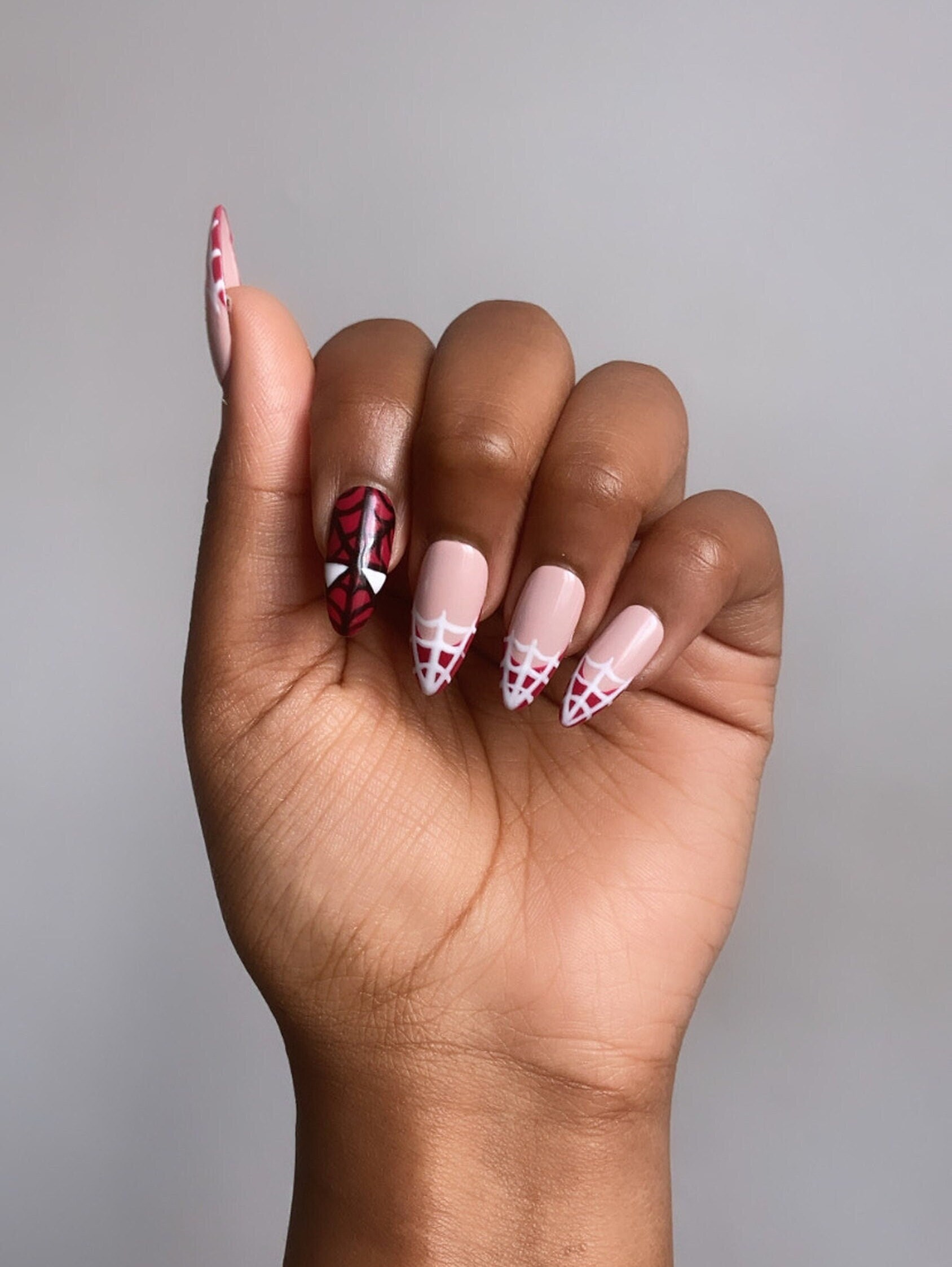 Spiderman nails - Etsy.de