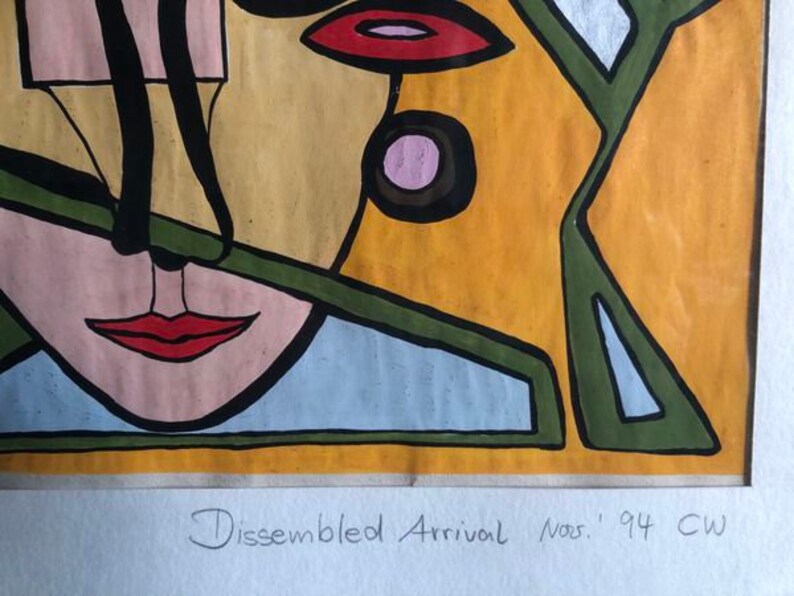 Cubist Painting Face of a Beautiful Woman