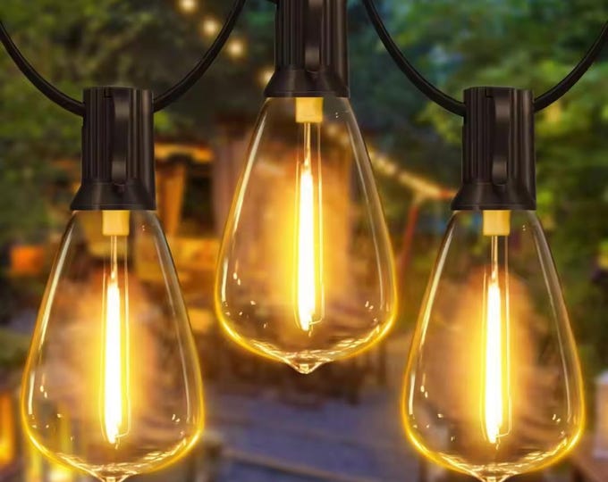 Edison Bulb String Lights: Weatherproof Patio Party Decor