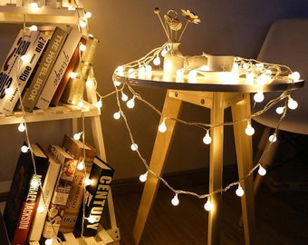 White Festoon String Lights: USB/Battery Powered Home Decor