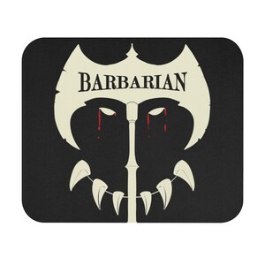 DnD Dungeons and Dragons Barbarian Class Fantasy Roleplaying Gaming Mouse Pad (Rectangle)