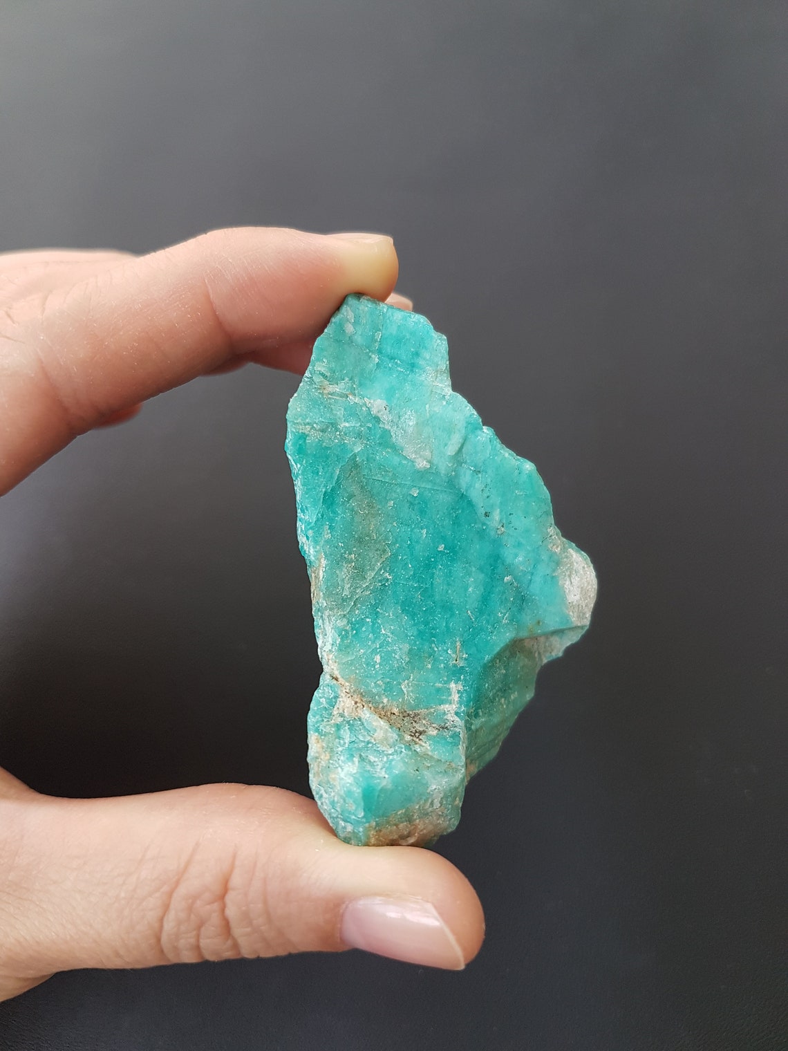 Raw Amazonite Crystal palm Size the Virgo Stone for Yin Etsy