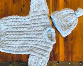 Baby Sweater and Hat Set