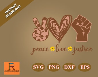 Download Peace Love Justice Etsy